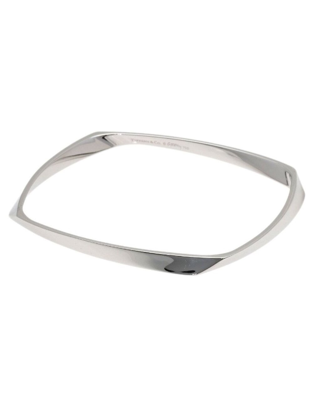 Tiffany & Co Frank Gehry Torque Bangle Bracelet 18k White Gold